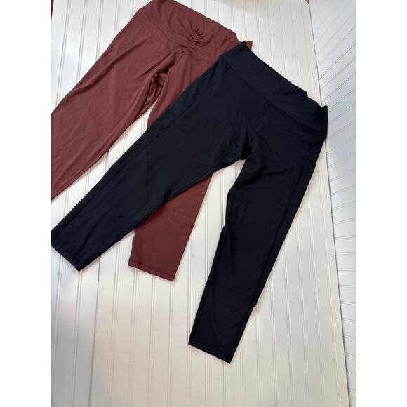 aerie Pants - NWT Aerie Real Me & The Hugger High Waisted Leggings Yoga Gym Bundle Size XXL